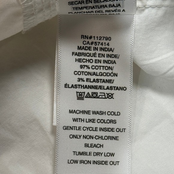 True Religion Western Poplin Shirt Womens Large White Long Sleeve Snap NWT - Picture 11 of 12